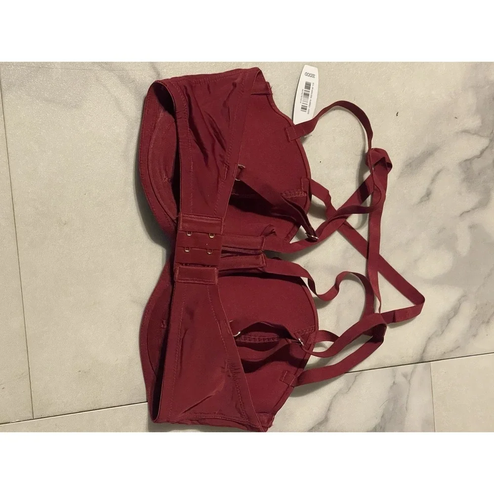 NWT Adore Me bra‎ size 32DDD padded push up burgundy